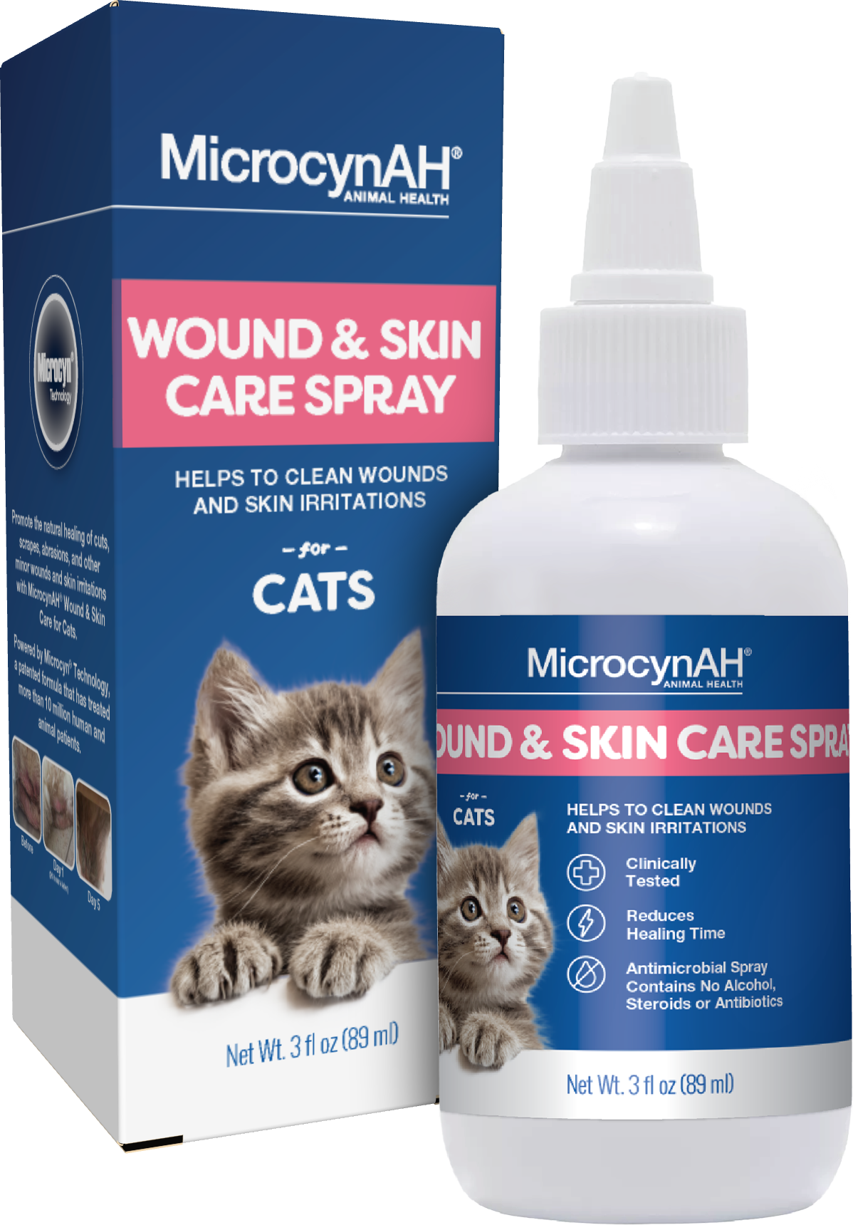 MICROCYN AH CAT WOUND & SKIN LIQUID 3 oz