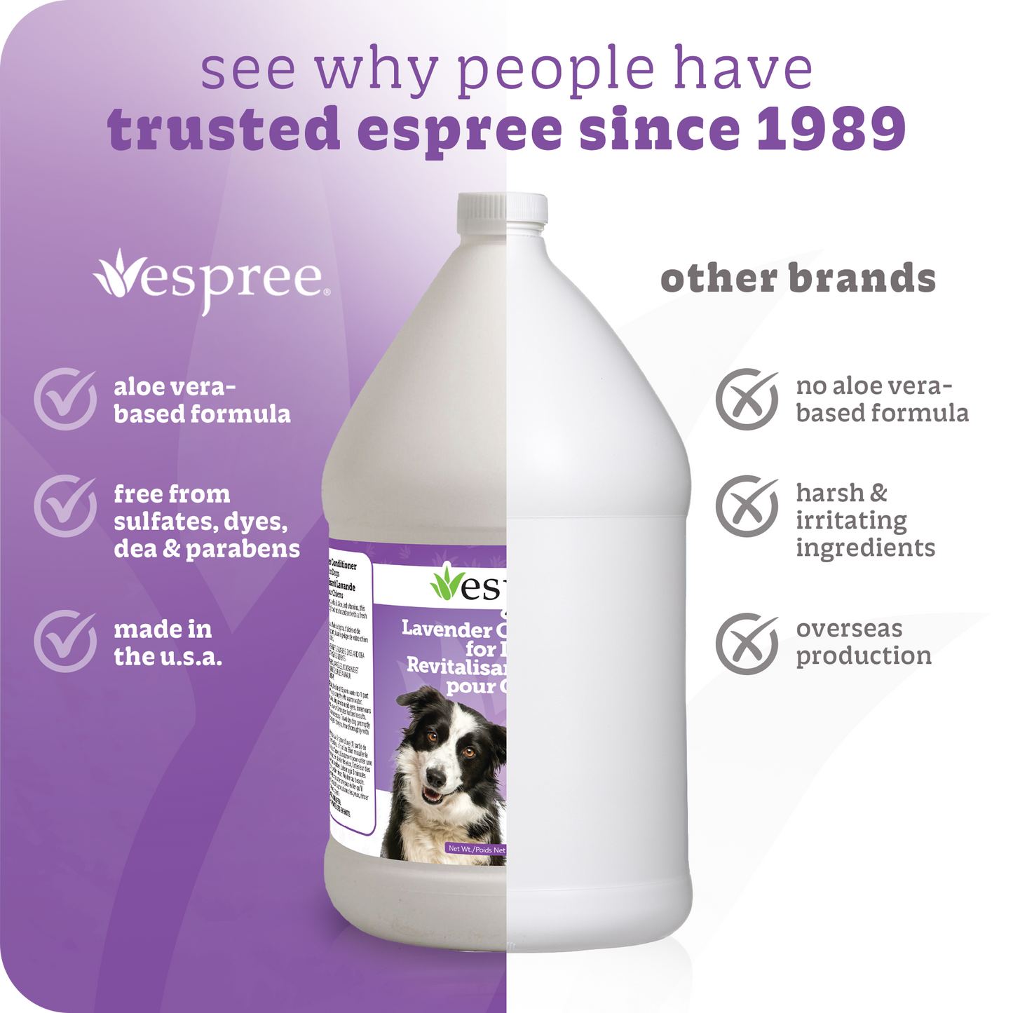 Calming Lavender Dog Conditioner, 1 Gallon