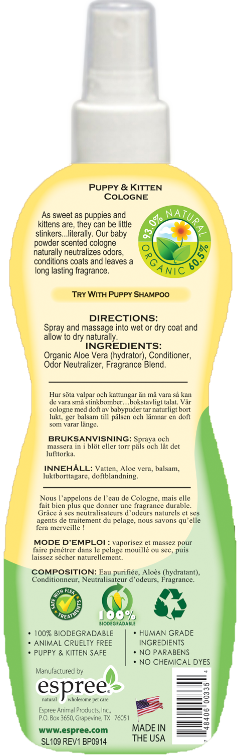 Puppy & Kitten Baby Powder Cologne, 4oz