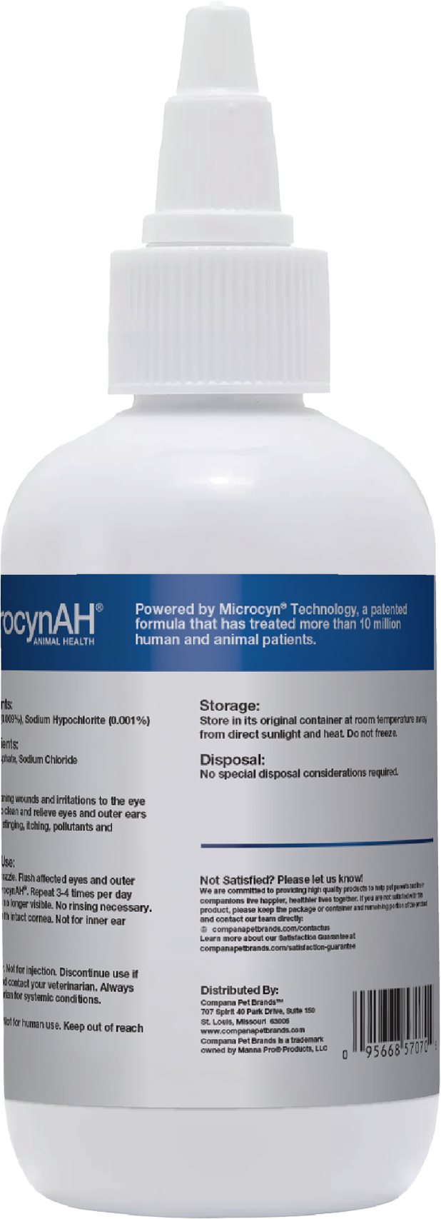 Manna Pro MicrocynAH Ear & Eye Wash, 3 Oz