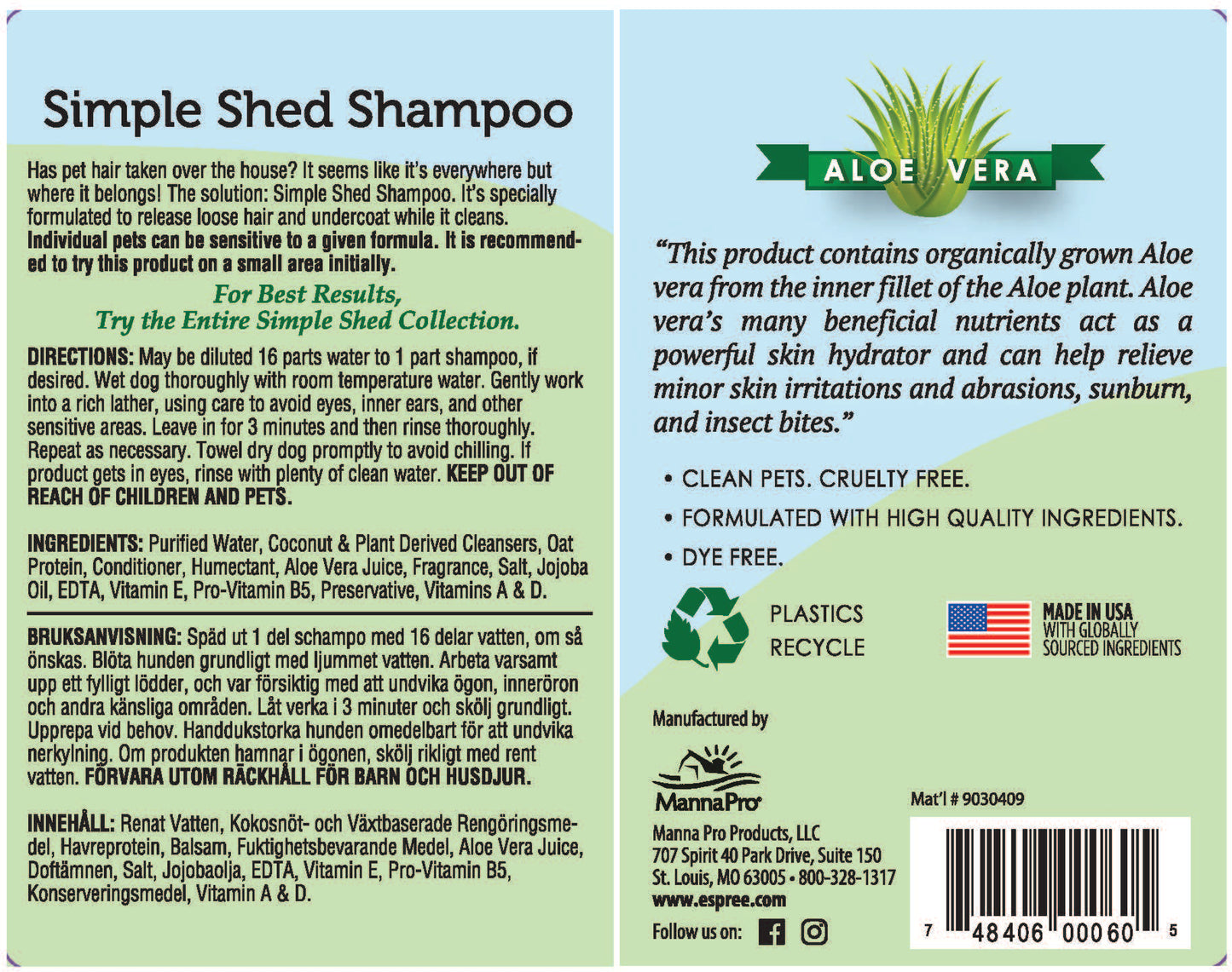 Simple Shed Shampoo, 1 Gallon