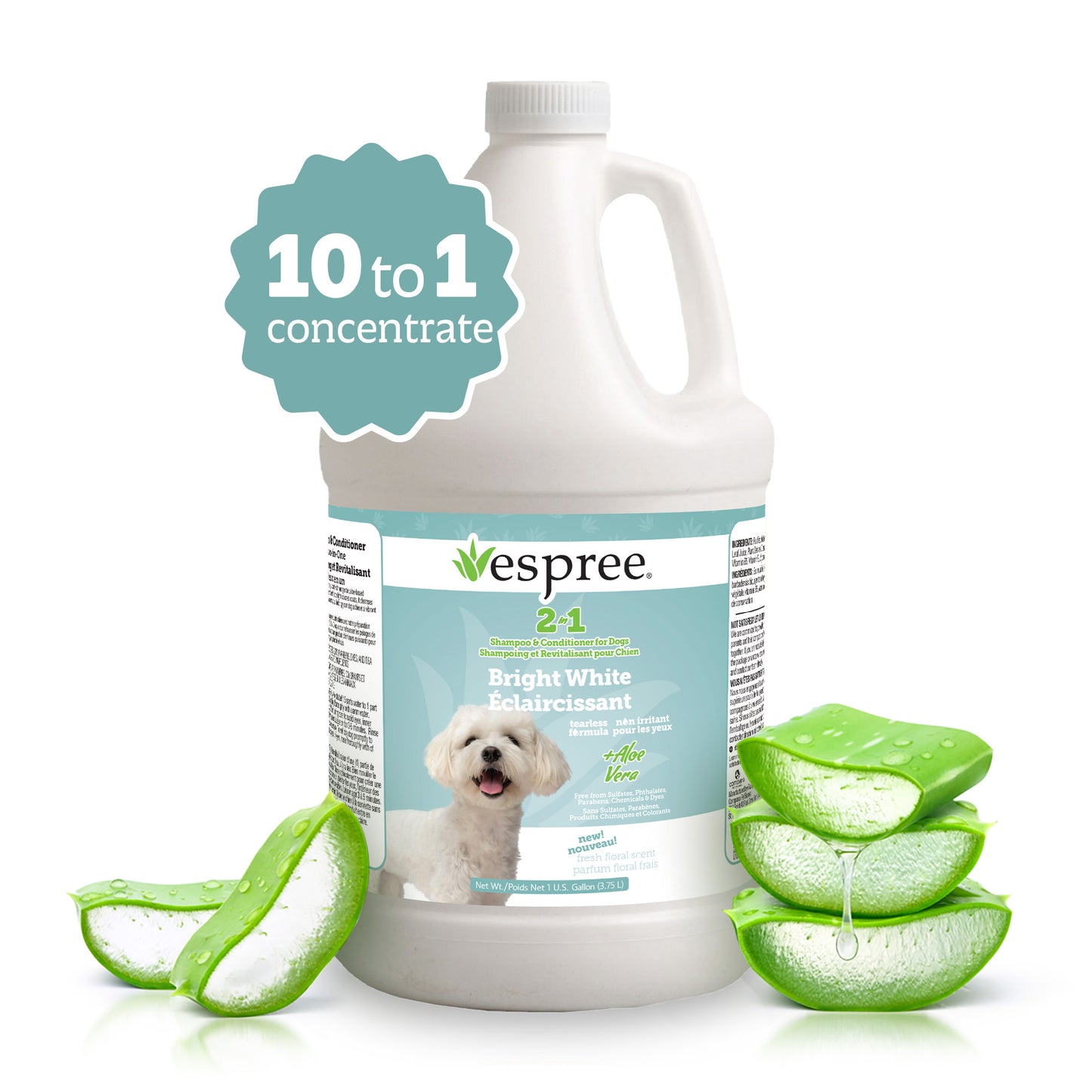 Bright White Dog Shampoo & Conditioner, 1 Gallon