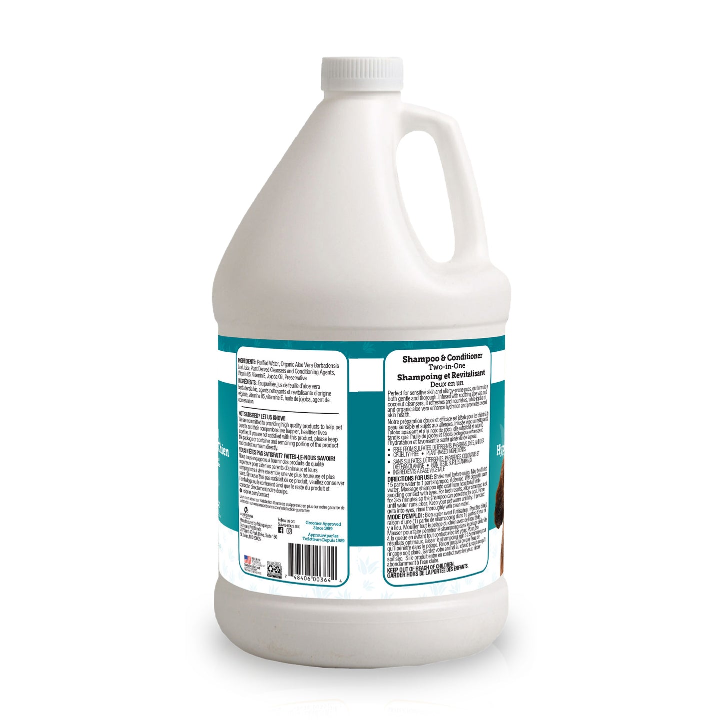 Hypoallergenic Dog Shampoo & Conditioner, 1 Gallon