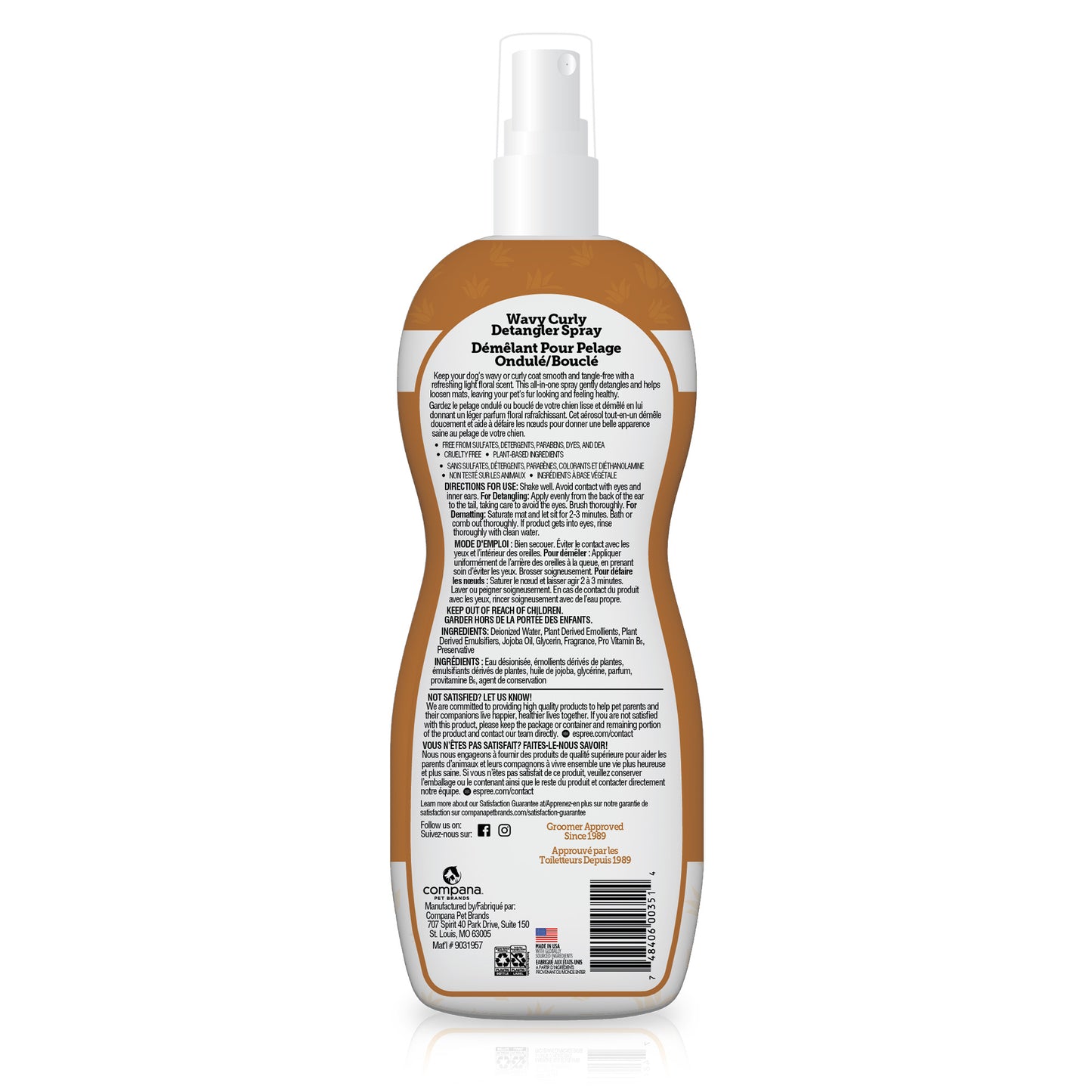Wavy Curly Detangler Spray, 12oz