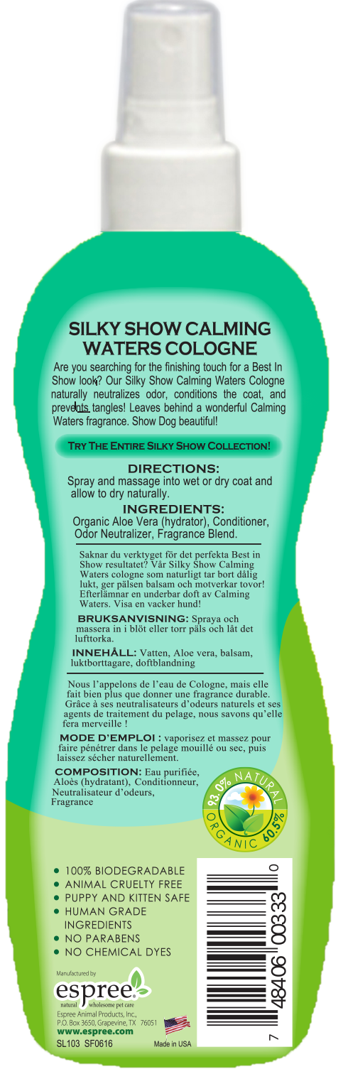 Silky Show Calming Waters Cologne for Dogs, 4oz